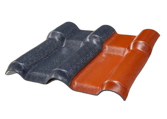 พลาสติกสังเคราะห์เรซิ่น ASA กระเบื้องหลังคาลอน PVC ทนไฟ