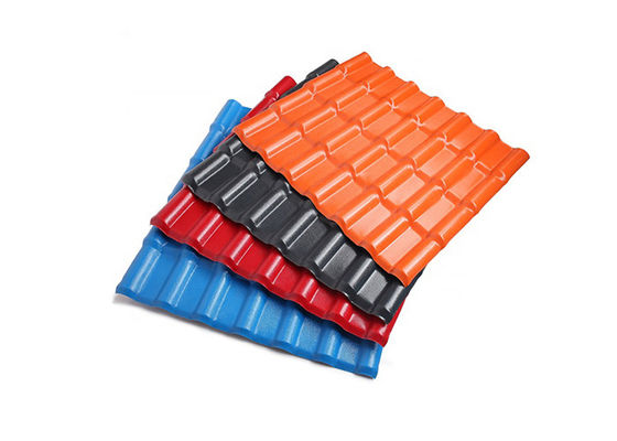 พลาสติกสังเคราะห์เรซิ่น ASA กระเบื้องหลังคาลอน PVC ทนไฟ