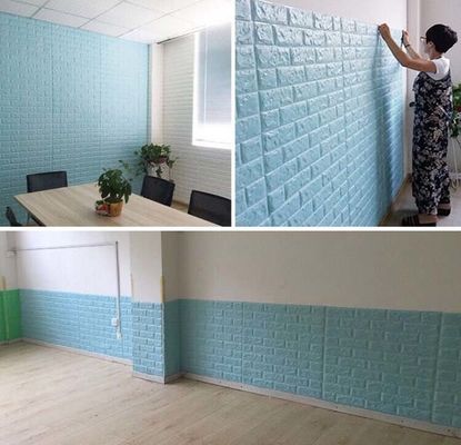 วอลล์เปเปอร์ 3D PE Foam วอลล์เปเปอร์ติดด้วยตนเองสำหรับตกแต่งบ้าน