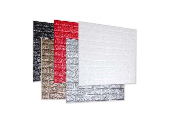 PE Foam Wall Home Stickers Waterproof 3D Brick Wallpaper สำหรับตกแต่ง