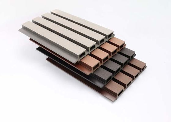 ลายไม้ภายนอก WPC Wall Panel Outdoor Cladding Co Extrusion Fireproof