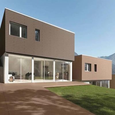 Co Extrusion ภายนอก Wpc Wall Panel Cladding กันน้ำสำหรับตกแต่งสวน