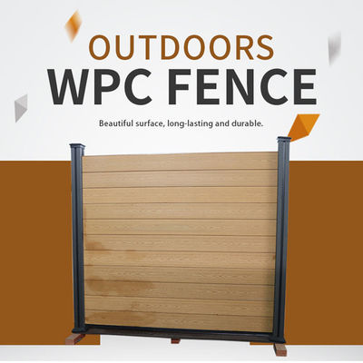 กันไฟ ทนทานภายนอก WPC แผ่นรั้วง่ายที่จะติดตั้ง กันน้ํา ทรายระเบิด
