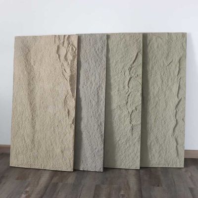 แผ่นหิน PU แผ่นหนา ลายเทียม ติดตั้งง่าย สำหรับตกแต่งผนัง 120*60ซม. 3ซม