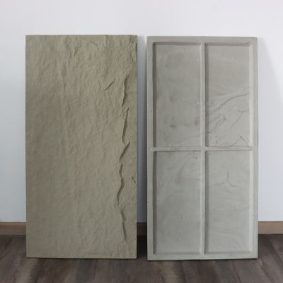 สีเทาเข้ม PU Polyurethane Faux Mushroom Stone Wall Panel น้ำหนักเบา
