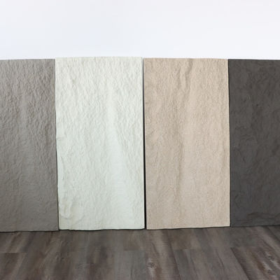 สีเทาเข้ม PU Polyurethane Faux Mushroom Stone Wall Panel น้ำหนักเบา