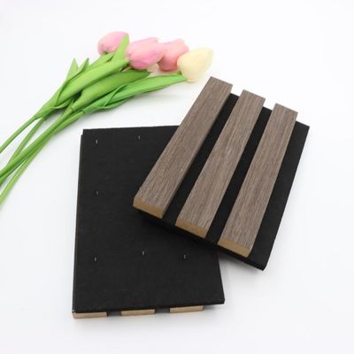 โพลีเอสเตอร์ 100% + MDF พร้อมวีเนียร์อะคูสติกบอร์ดทรงสี่เหลี่ยมเก็บเสียง
