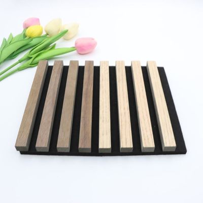 โพลีเอสเตอร์ 100% + MDF พร้อมวีเนียร์อะคูสติกบอร์ดทรงสี่เหลี่ยมเก็บเสียง