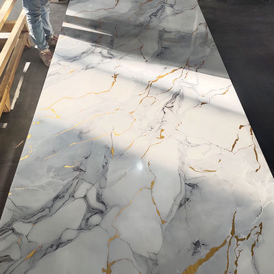 โป๊มาร์บอร์ด PVC สวยสูง UV โป๊มาร์บอร์ดแผ่น laminated สําหรับตกแต่งผนัง
