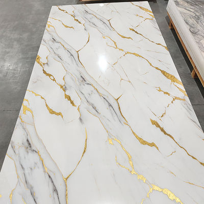 โป๊มาร์บอร์ด PVC สวยสูง UV โป๊มาร์บอร์ดแผ่น laminated สําหรับตกแต่งผนัง