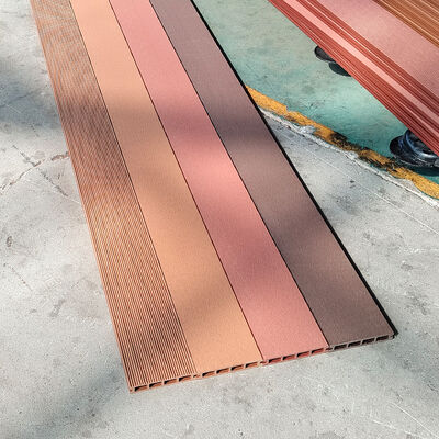 แผ่นผนังภายนอก WPC ผสมพลาสติกไม้ภายนอกที่มีความทนทานต่อสภาพอากาศและติดตั้งง่าย