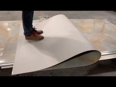 แผงพื้นหลังผนังตกแต่งภายในเคลือบ UV แผ่นหินอ่อน PVC