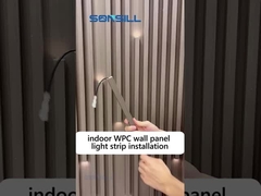 ลายไม้ขลุ่ยในร่ม PVC ภายใน WPC แผงผนังสำหรับตกแต่ง